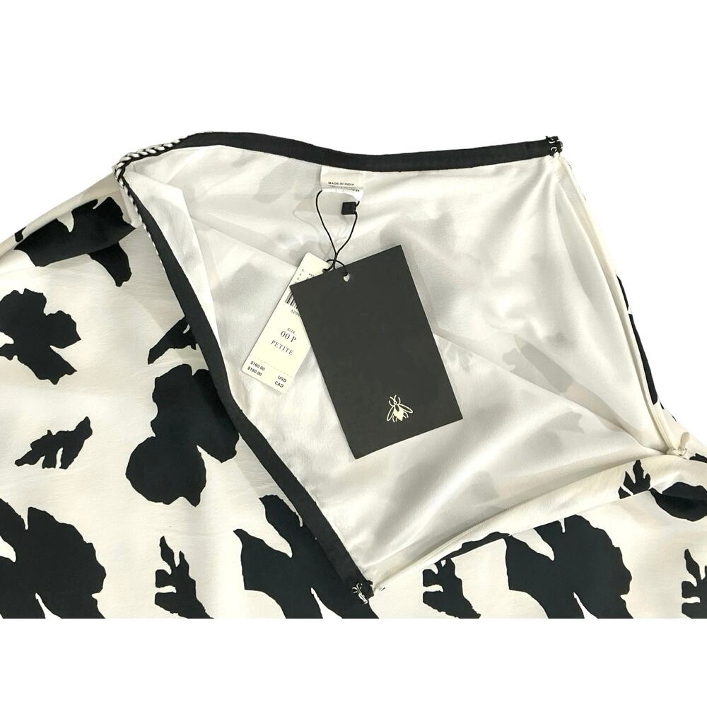 Anthropologie Sanchita Windsor Cascade Women's B/W Maxi Flare Skirt Size 00P NWT - Picture 6 of 11